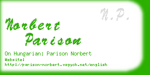 norbert parison business card